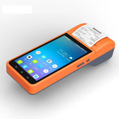 Terminale tenuto in mano di posizione del sistema di Android 8,1 con la stampante termica di 58mm